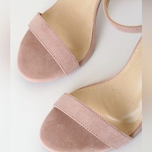 Lulus Blush Suede Heels